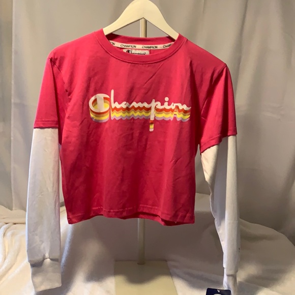 Champion Tops - 🆕 Champion “Peony Parade Pink” LS Crop Tops